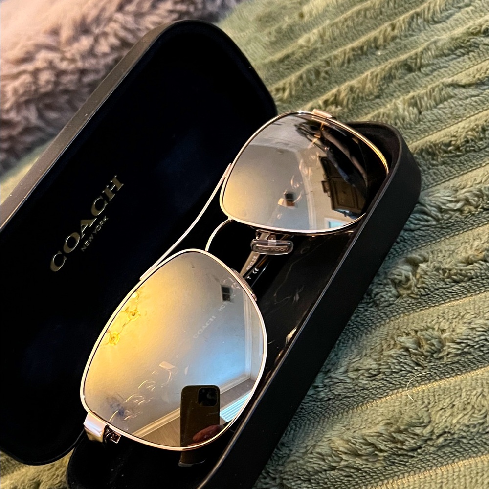 Coach Gold Aviator Sunglasses
